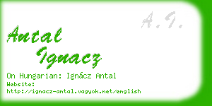 antal ignacz business card